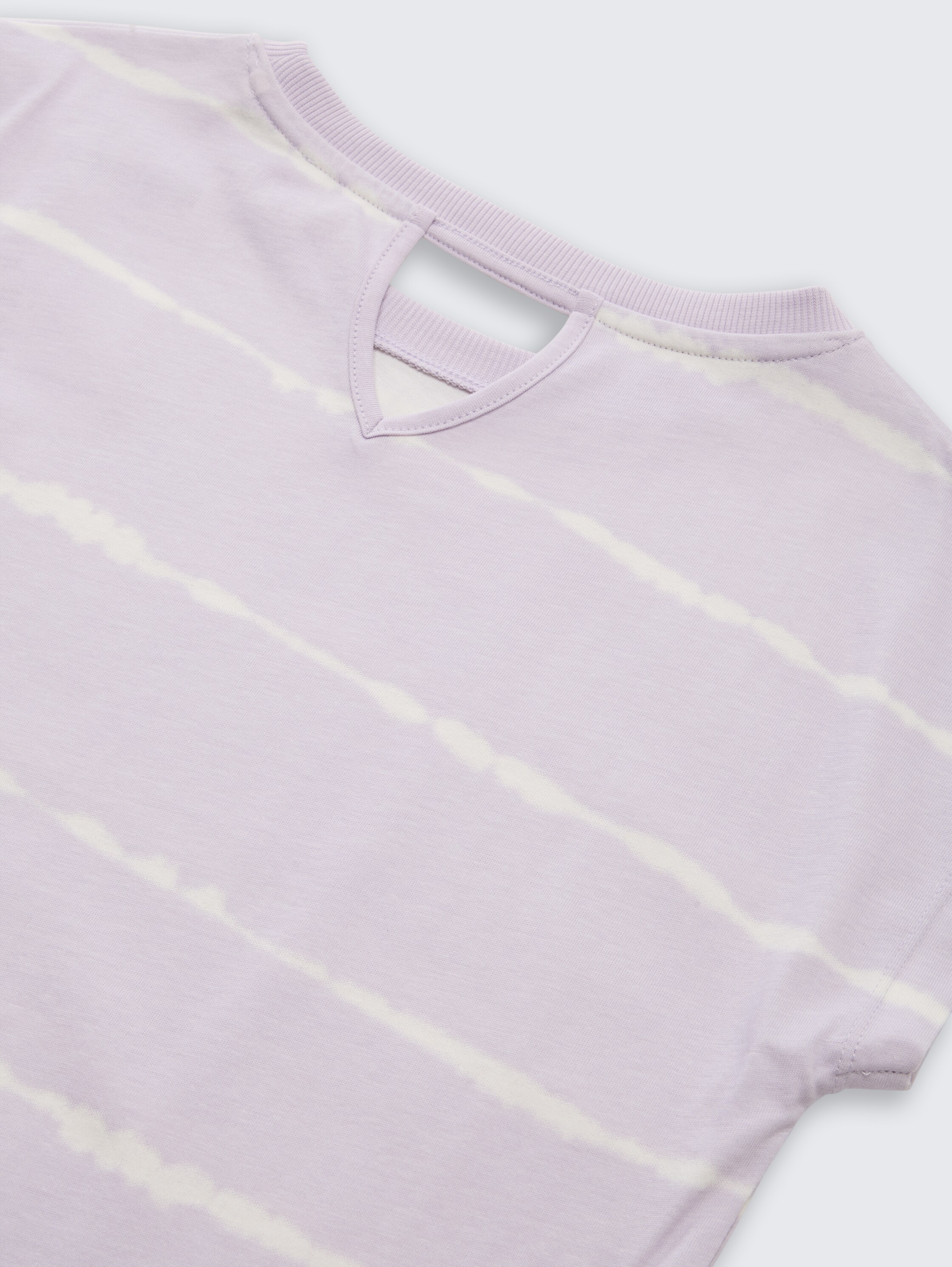 Oversized T-shirt met streepjesmotief - lilac_batik_design - 