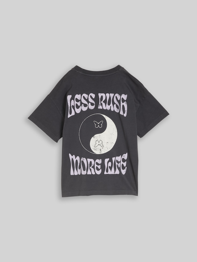 Oversize T-Shirt mit Rückenprint von Teen Girls, coal grey