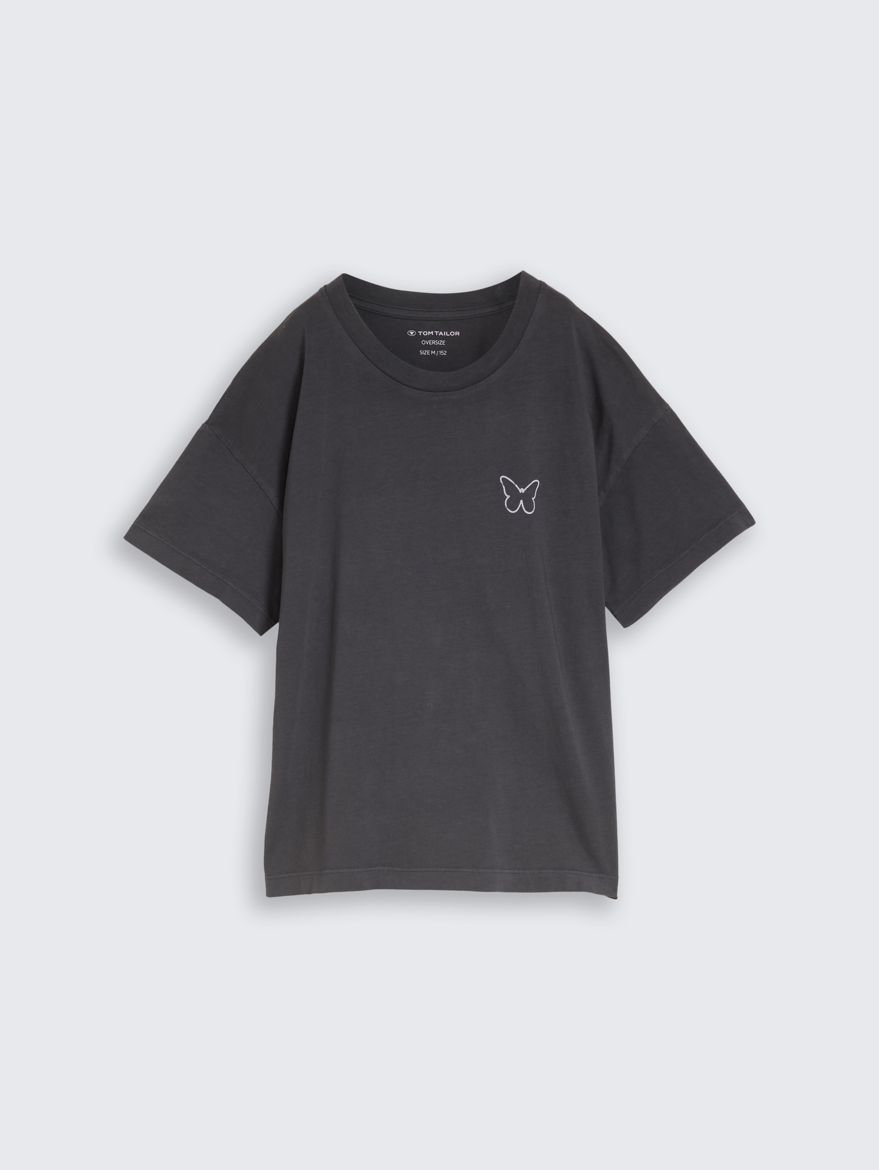 Oversize T-Shirt mit Rückenprint von Teen Girls, coal grey