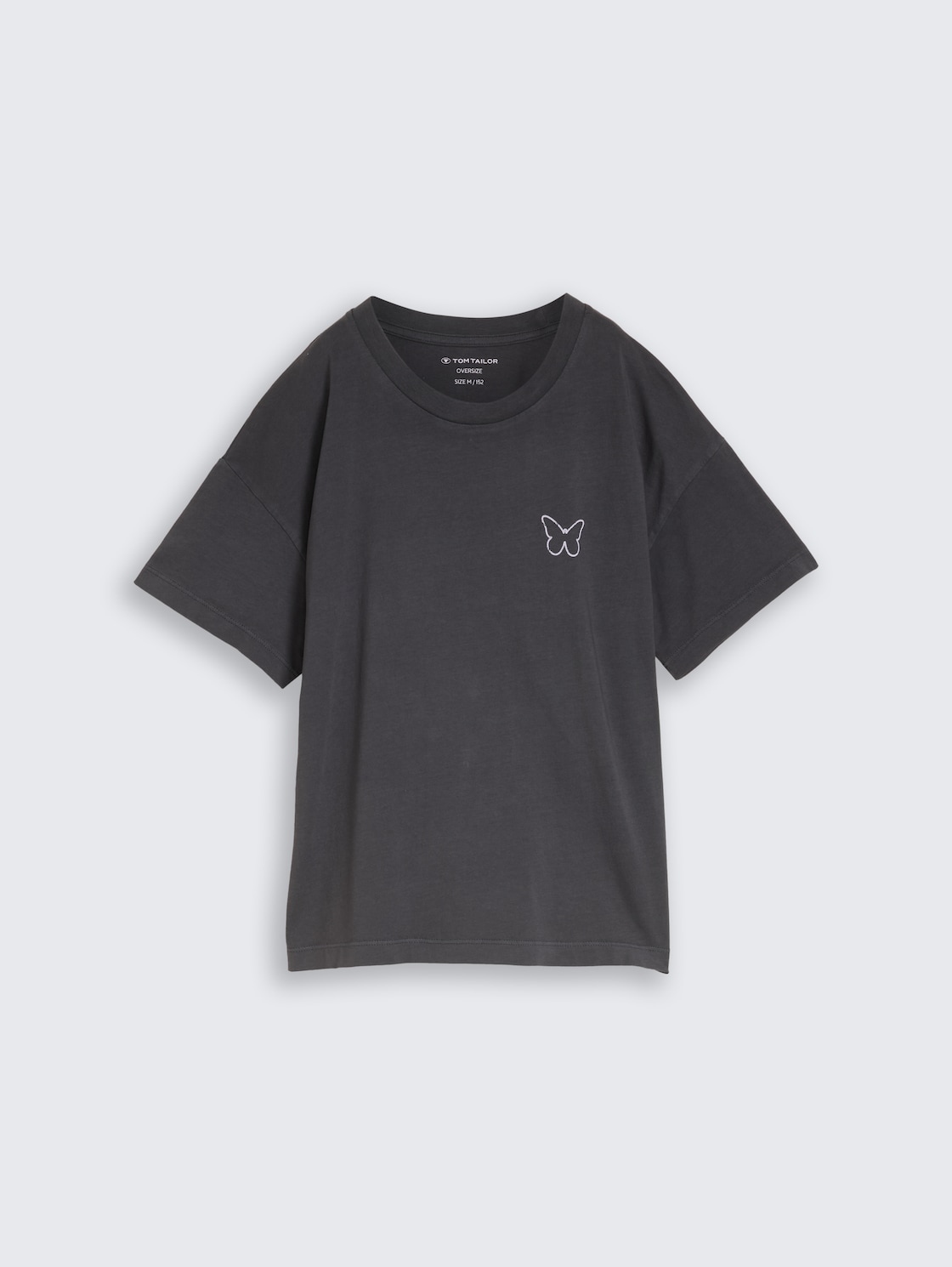 Oversize T-Shirt mit Rückenprint - coal grey - Vorder-Produkt-Ansicht