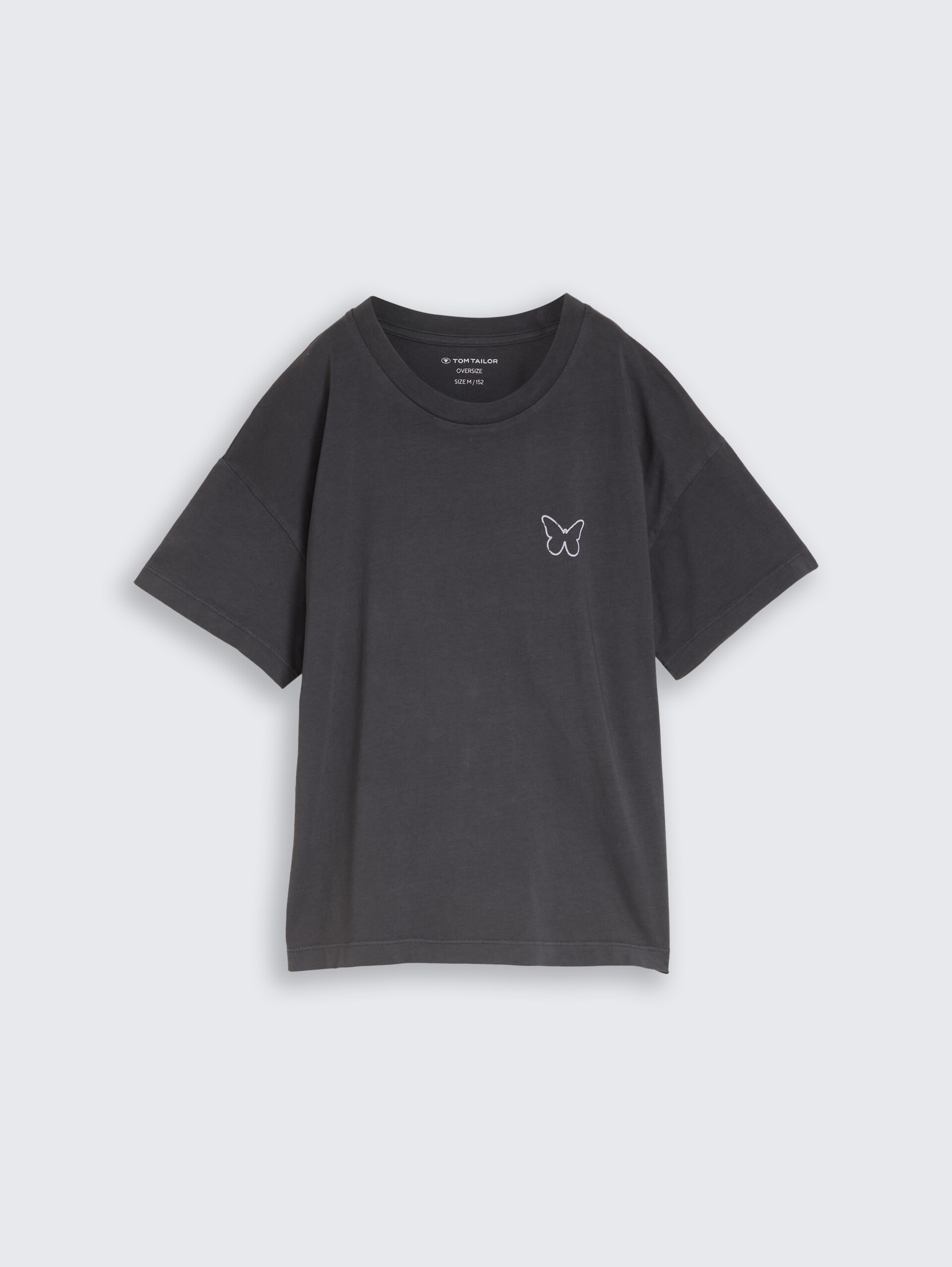 Oversize T-Shirt mit Rückenprint - coal grey - Vorder-Produkt-Ansicht
