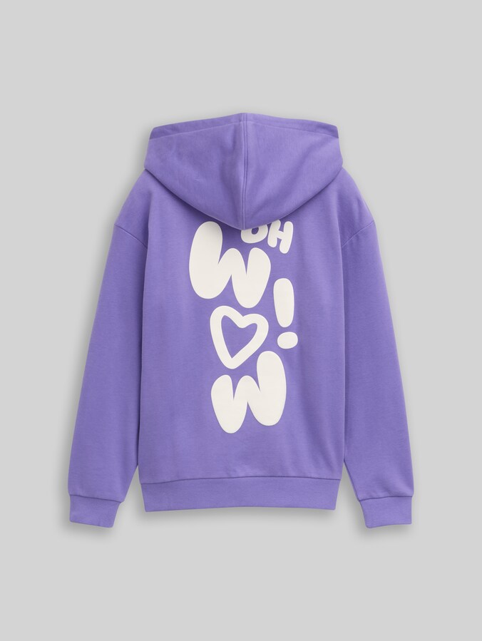 Oversize Hoodie Sweatshirt mit Rückenprint von Teen Girls, vervain lilac