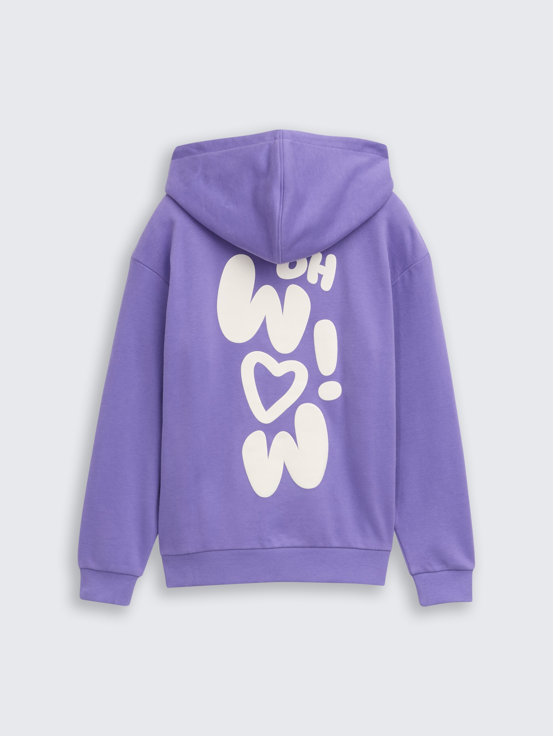 Oversize Hoodie Sweatshirt mit Rückenprint - vervain lilac