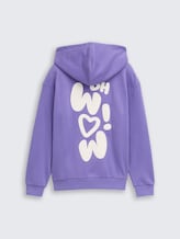 Sweat à capuche oversized avec imprimé dans le dos - vervain lilac