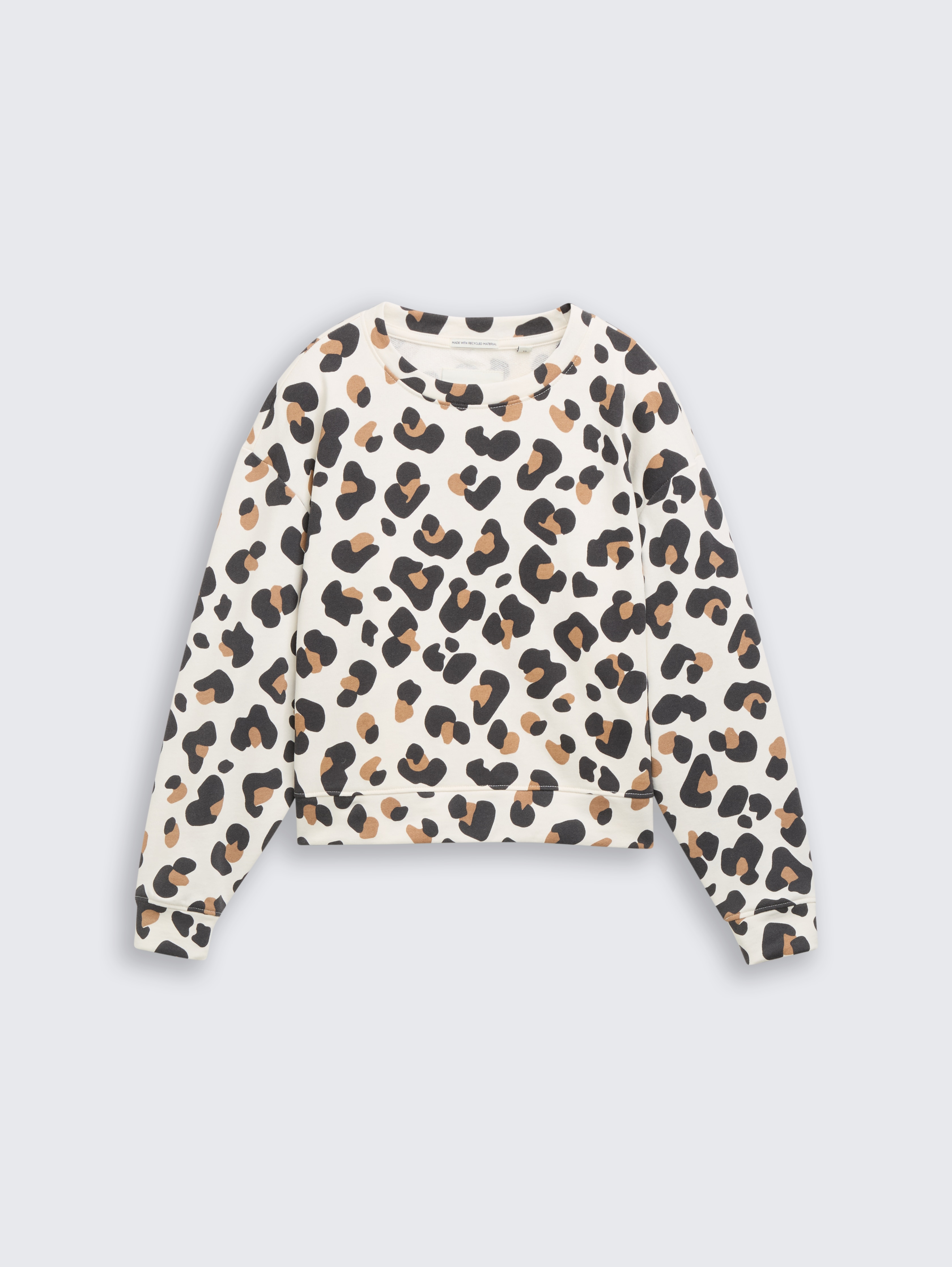 Oversize Sweatshirt mit Leo-Print von Teen Girls, white beige big leo print