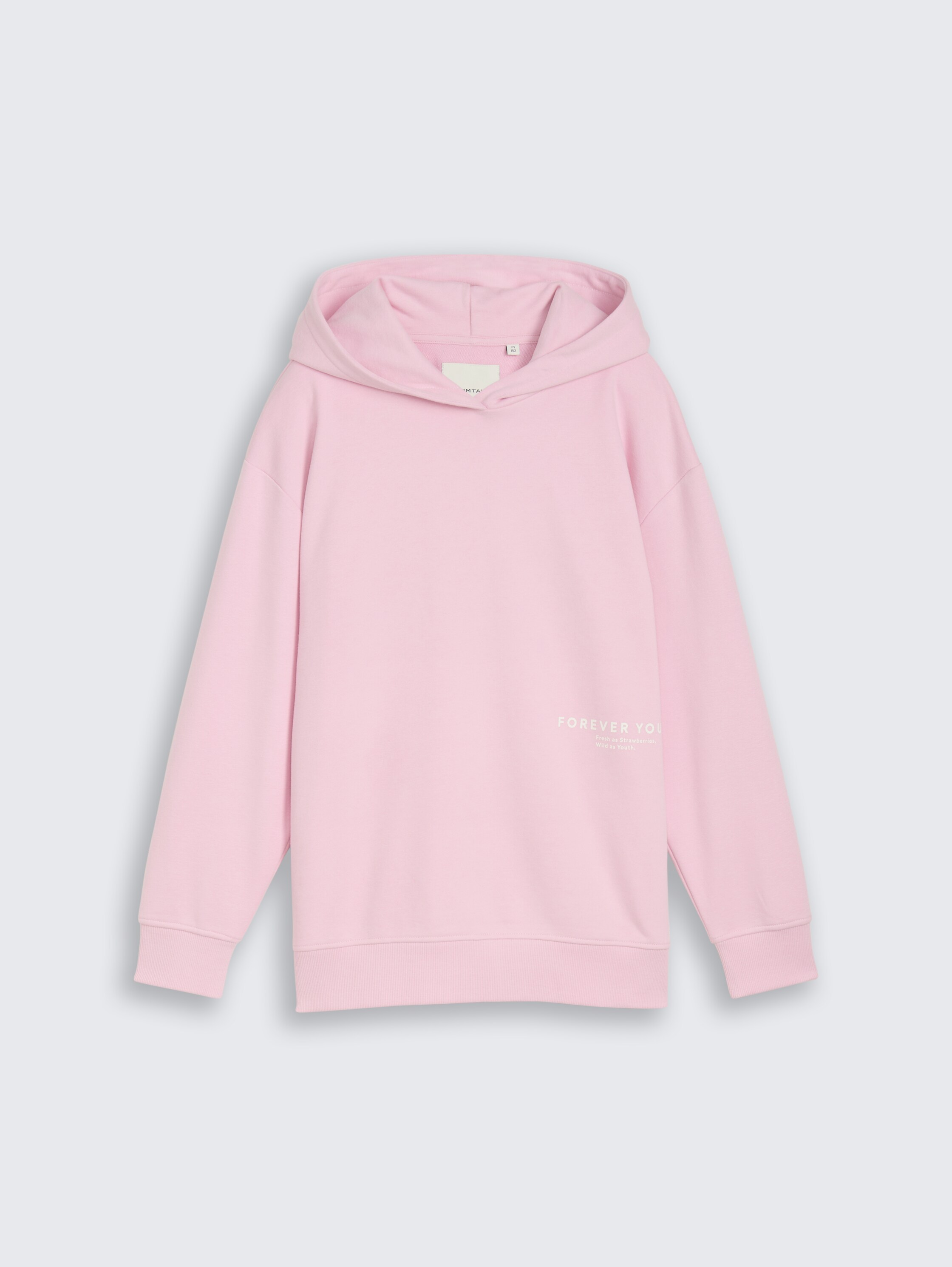 Sweat à capuche oversize avec imprimé dans le dos - cold pink - Vue de face du produit