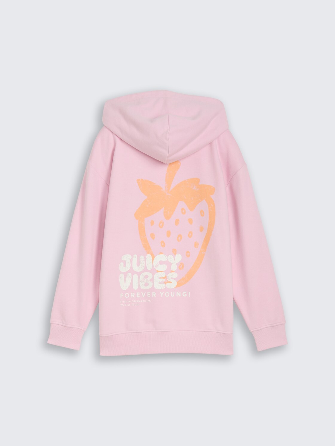 Oversize Hoodie Sweatshirt mit Rückenprint - cold pink