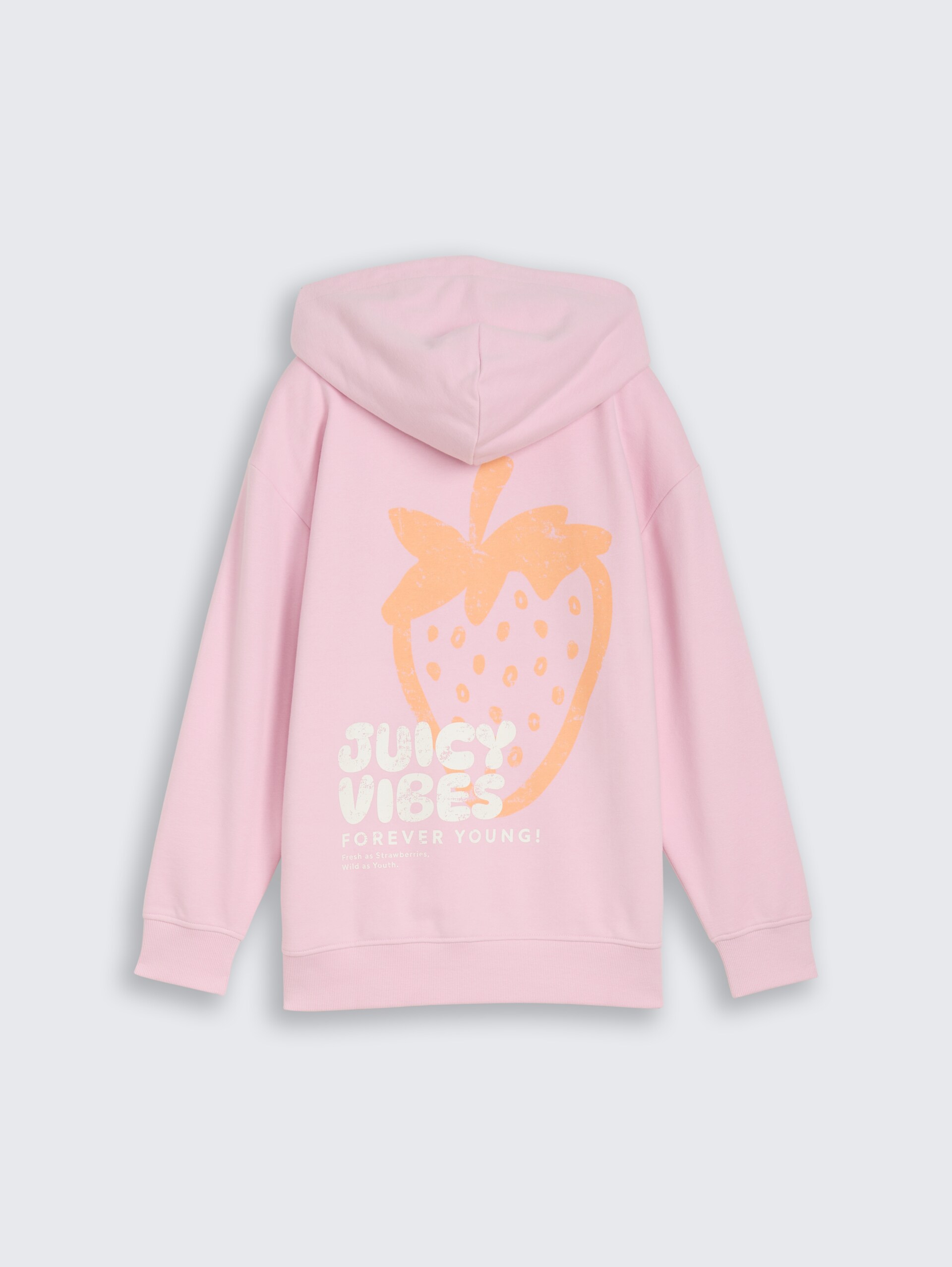 Sweat à capuche oversize avec imprimé dans le dos - cold pink