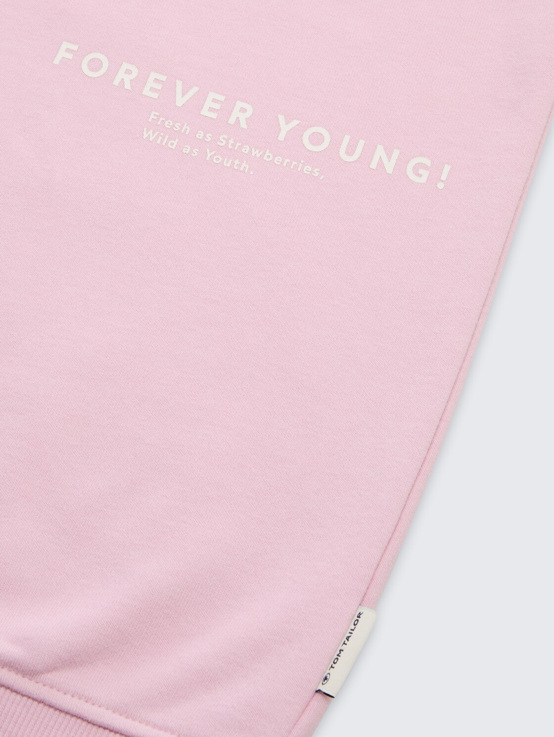 Oversize Hoodie Sweatshirt mit Rückenprint - cold pink - Detail-Model-Ansicht