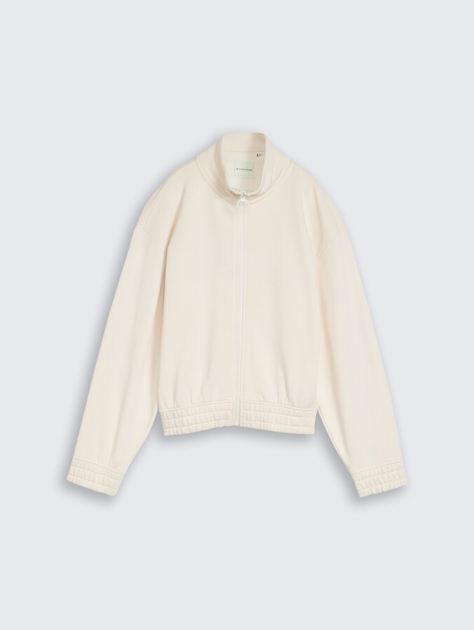 Sweatjacke mit Stehkragen von Teen Girls, Gardenia White