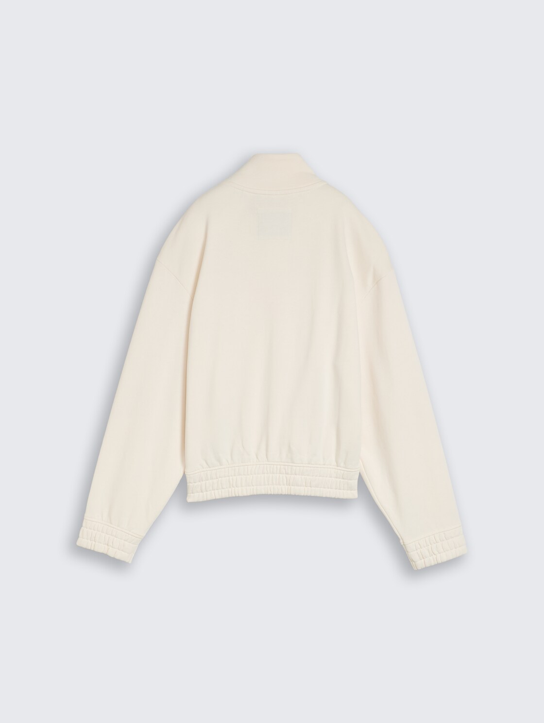 Sweatjacke mit Stehkragen - Gardenia White