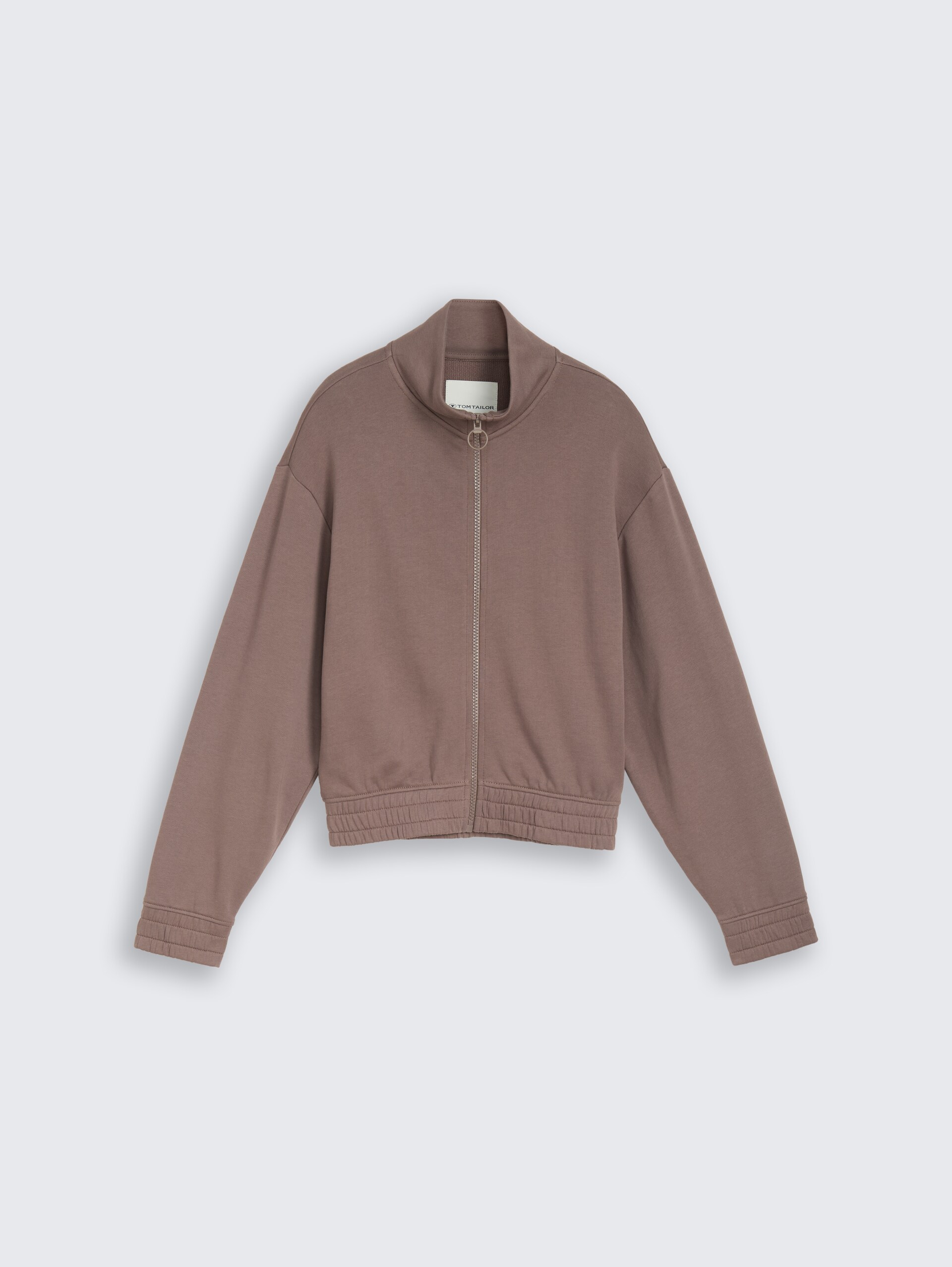 Sweatjacke mit Stehkragen - rusty brown - Vorder-Produkt-Ansicht