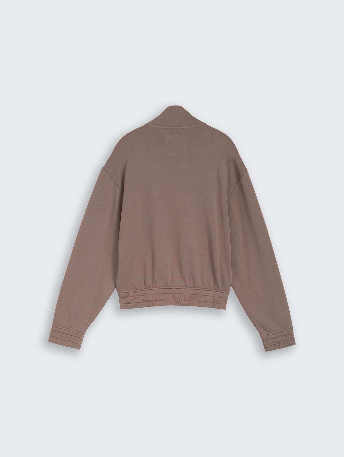 Sweatjacke mit Stehkragen - rusty brown