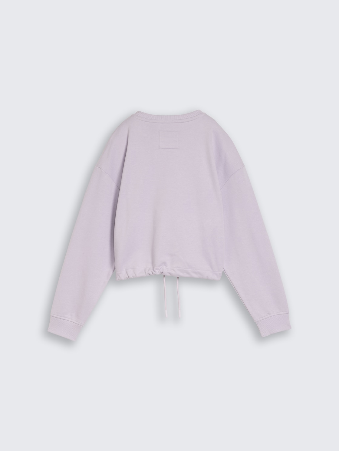 Cropped Sweatshirt mit Bindeschleife - cool lilac
