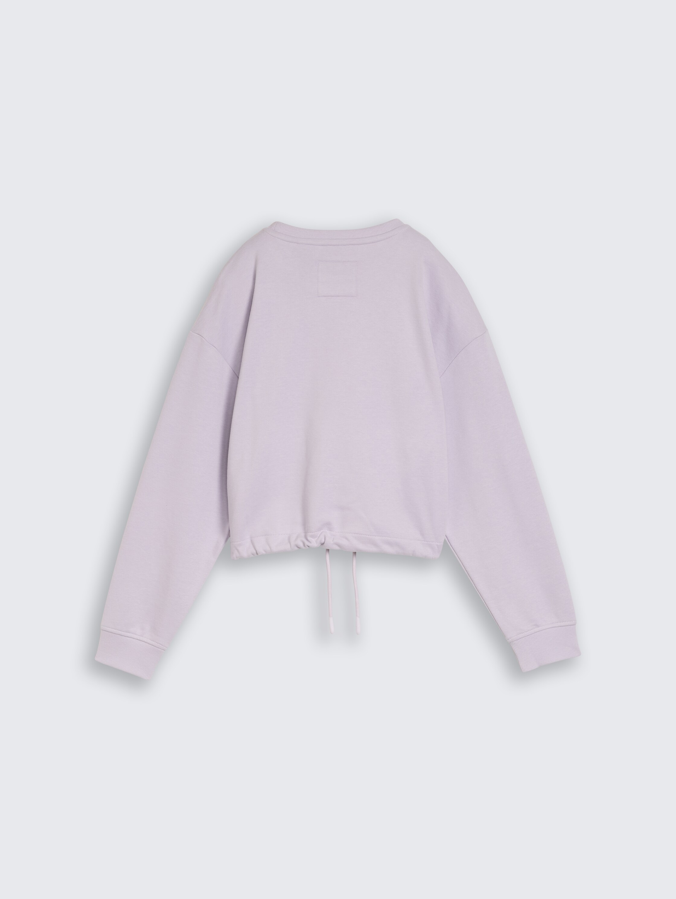 Cropped Sweatshirt mit Bindeschleife - cool_lilac - 