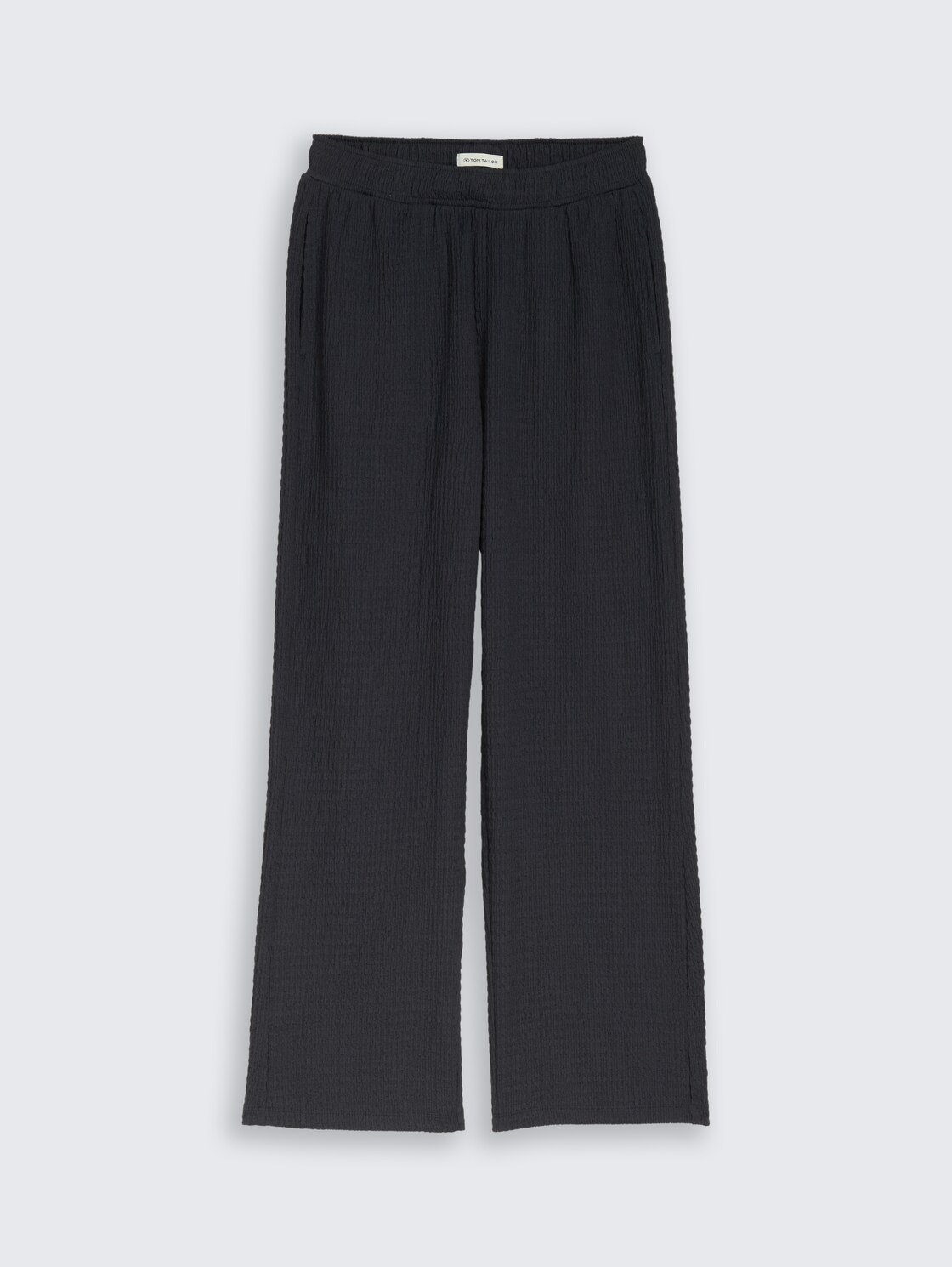 Wide Leg Hose mit Struktur - coal grey