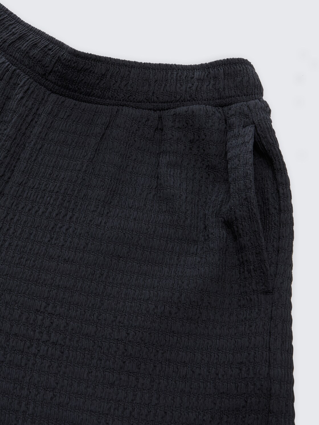 Wide Leg Hose mit Struktur - coal grey