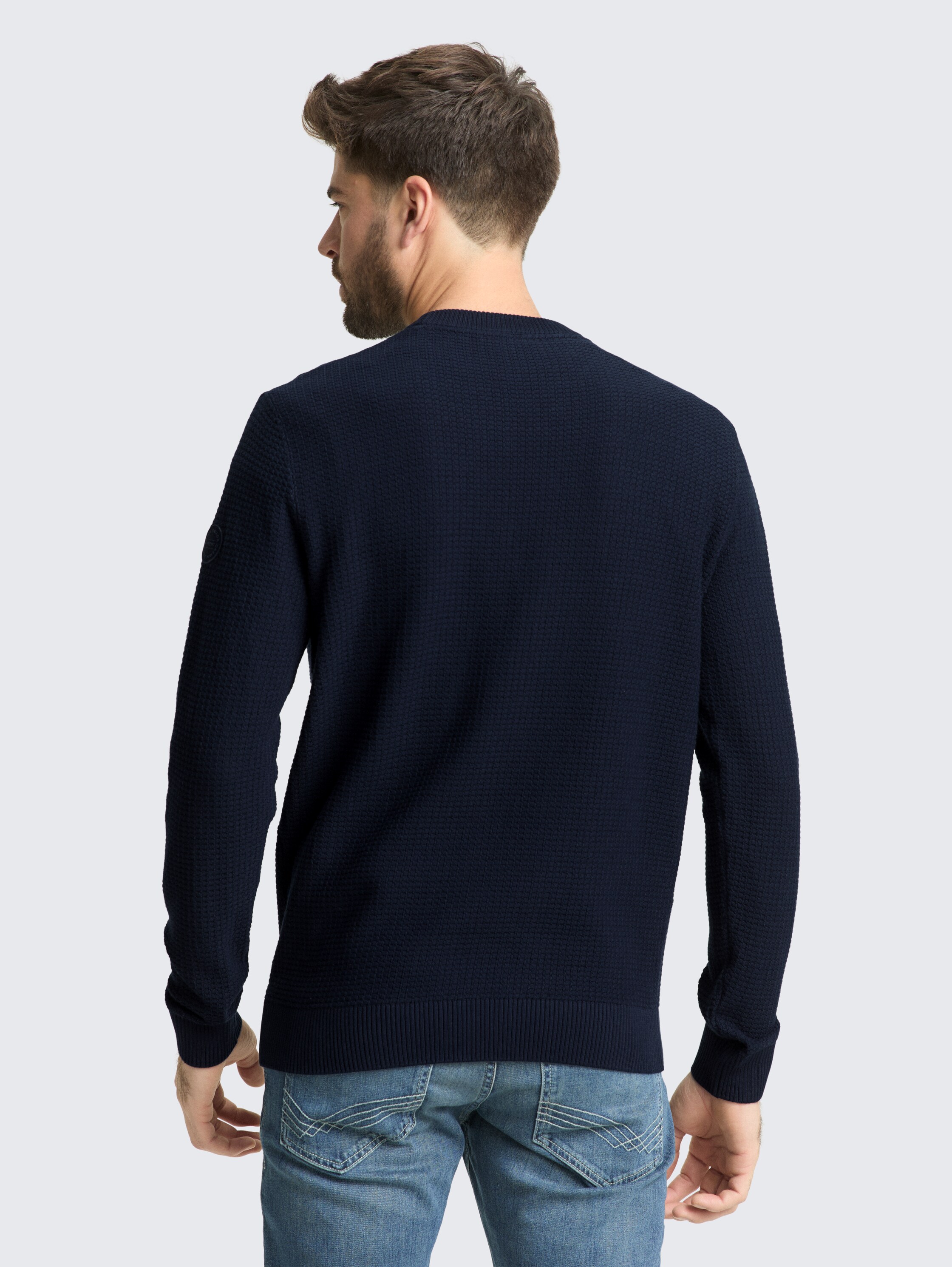 Strickpullover aus Baumwolle - sky captain blue