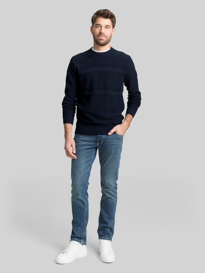 Pull en coton par Men, sky captain blue