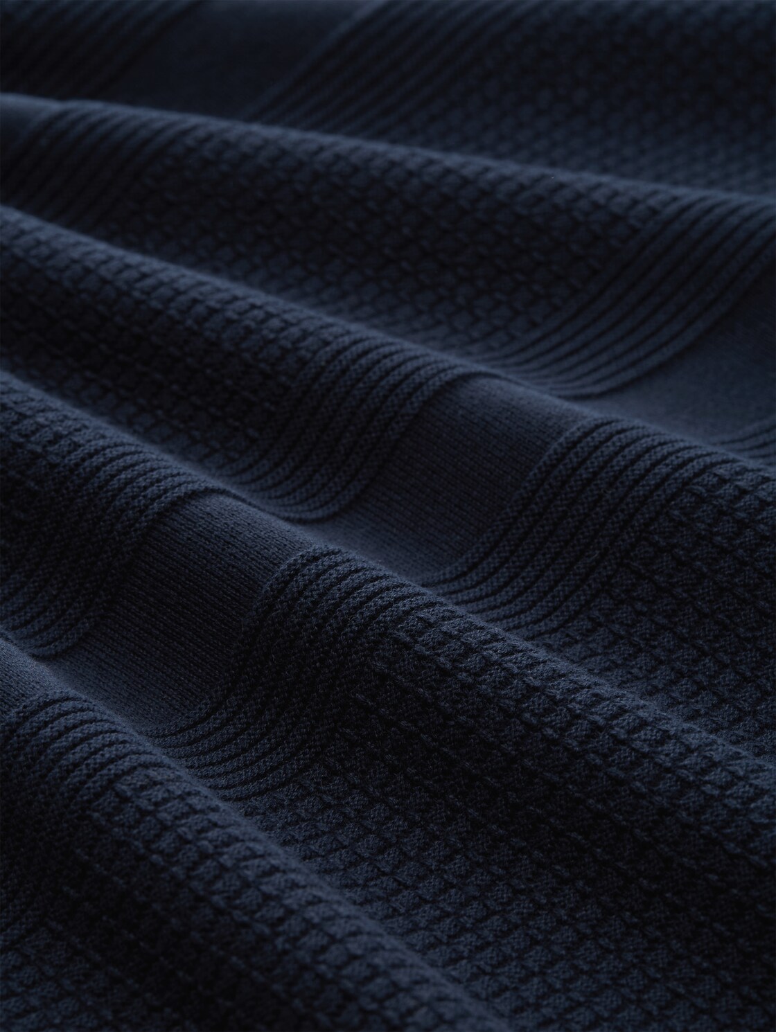 Strickpullover aus Baumwolle - sky captain blue - Material-Ansicht