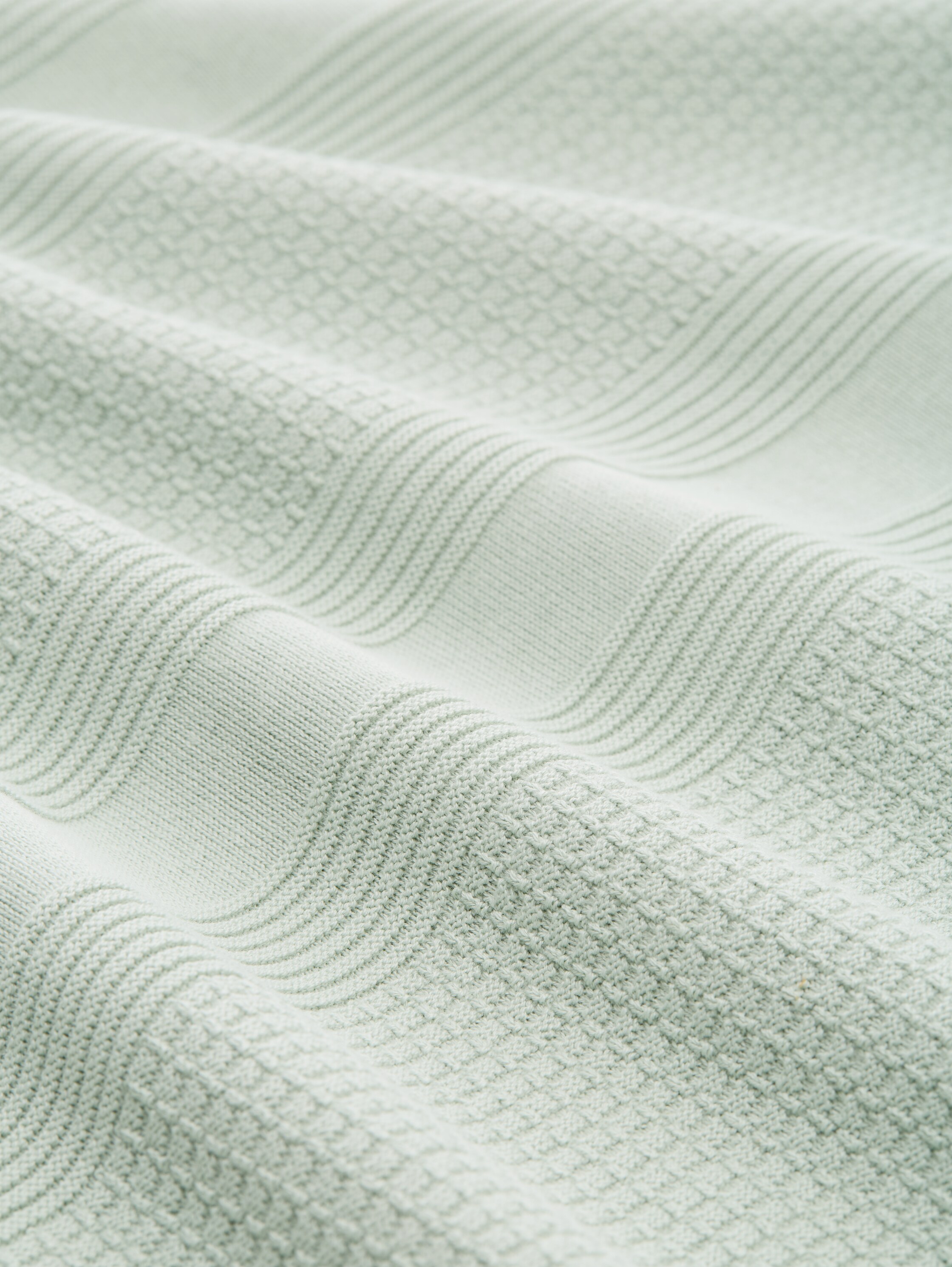 Strickpullover aus Baumwolle - soft greyish green - Material-Ansicht