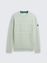 Pull en coton - soft greyish green