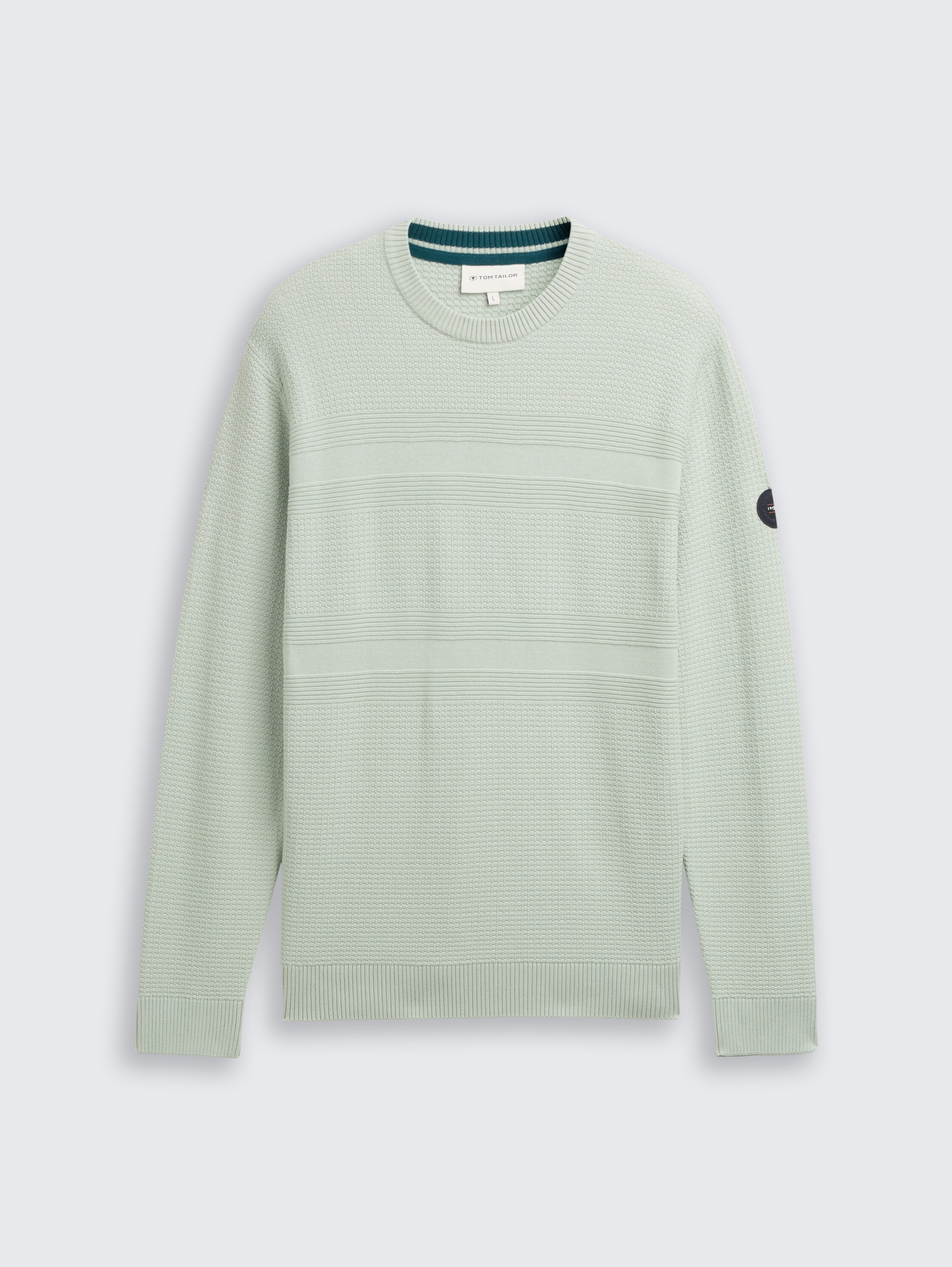 Strickpullover aus Baumwolle - soft greyish green