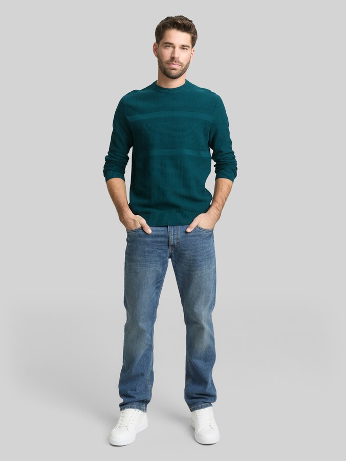 Pull en coton par Men, Deep Meadow Green