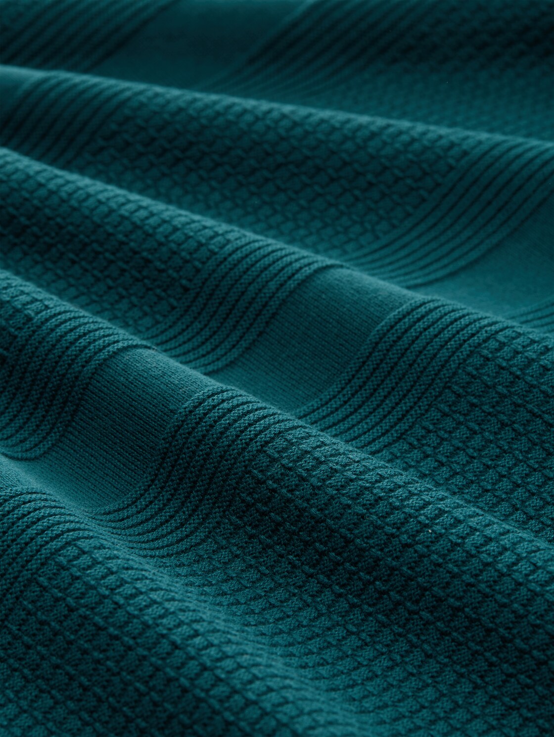 Strickpullover aus Baumwolle - Deep Meadow Green - Material-Ansicht