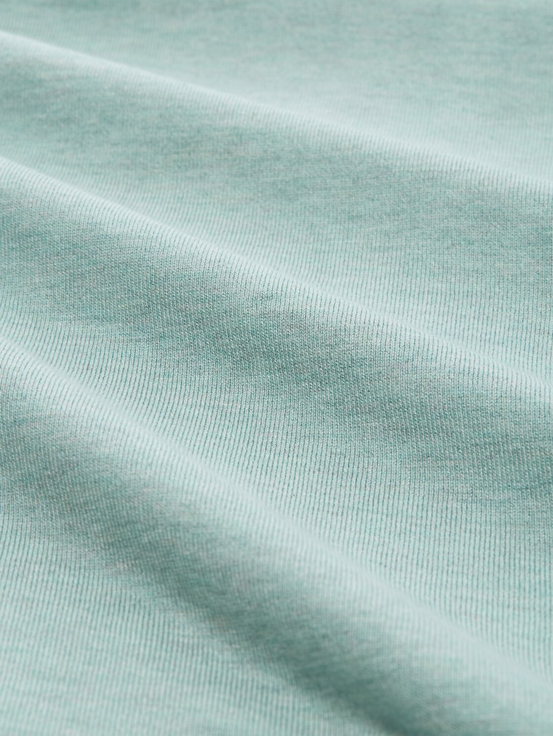 Basic Strickpullover mit Rundhalsausschnitt - soft greyish green melange - Material-Ansicht