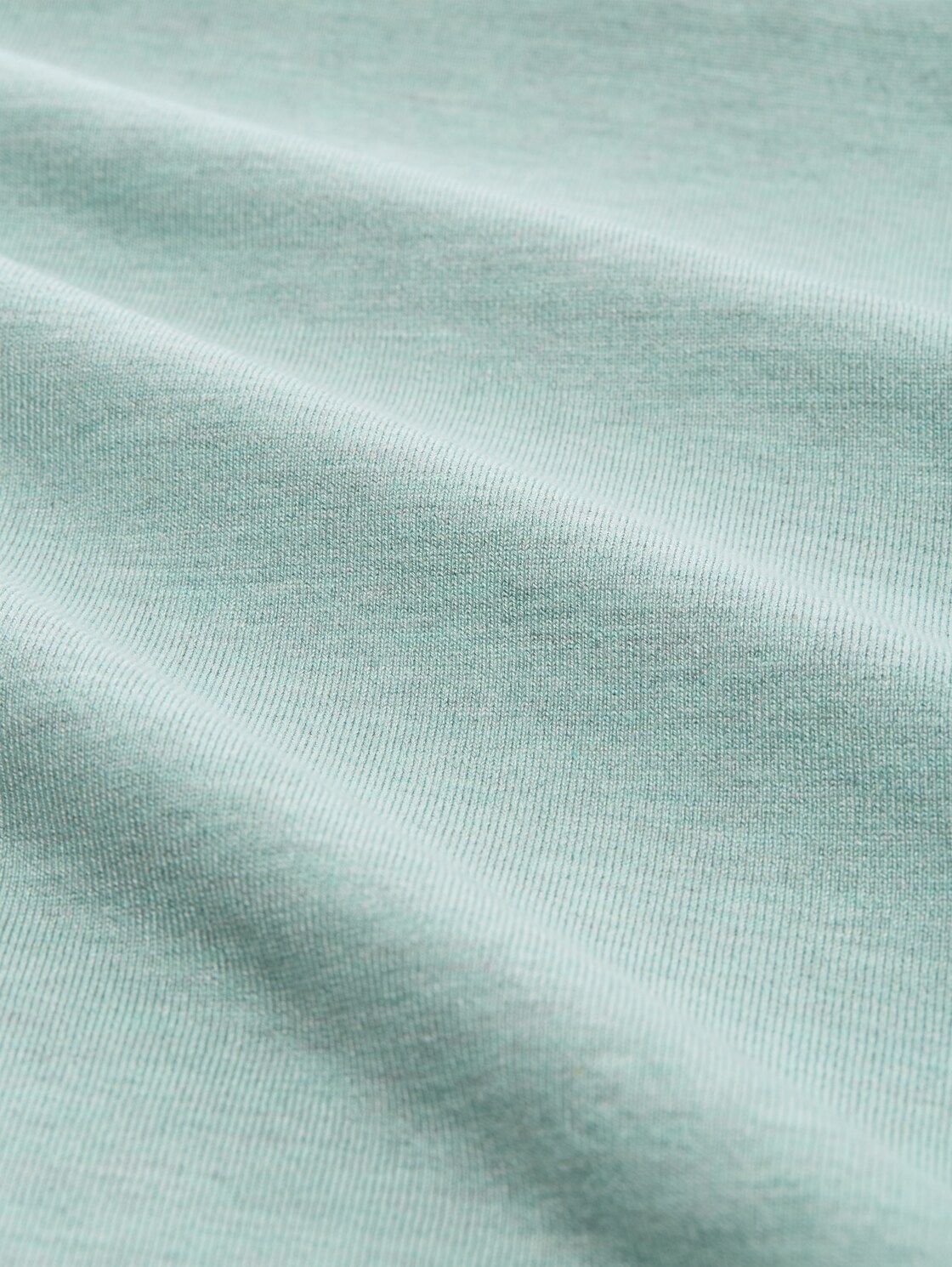 Knitted jumper with polo collar - soft greyish green melange - Material view