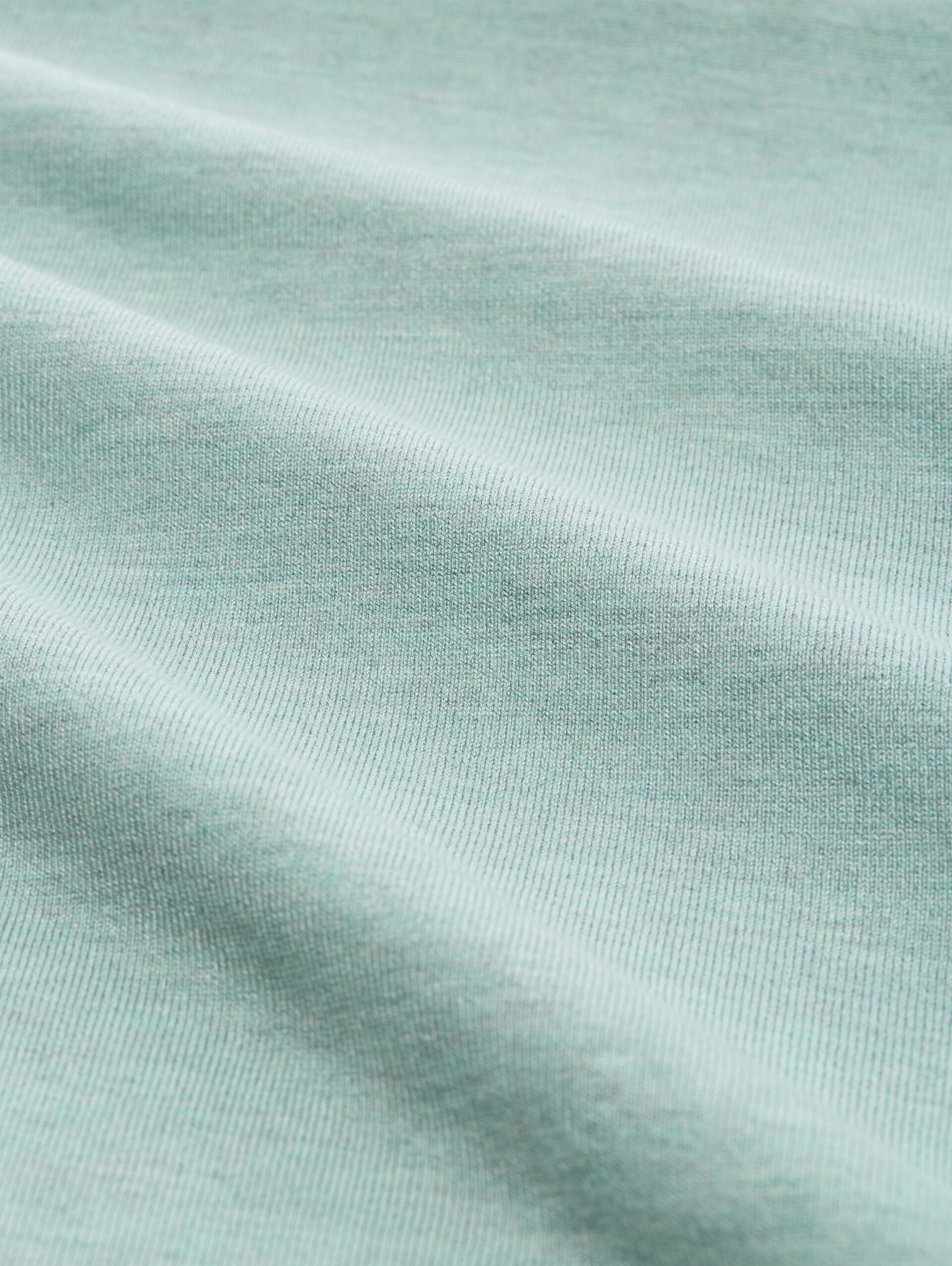 Strickpullover mit Polokragen - soft greyish green melange - Material-Ansicht