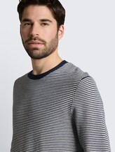 Pull en coton - structured stripe navy white - Vue détaillée du modèle