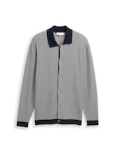 Selected, Cardigan with polo collar by Tom Tailor, blue