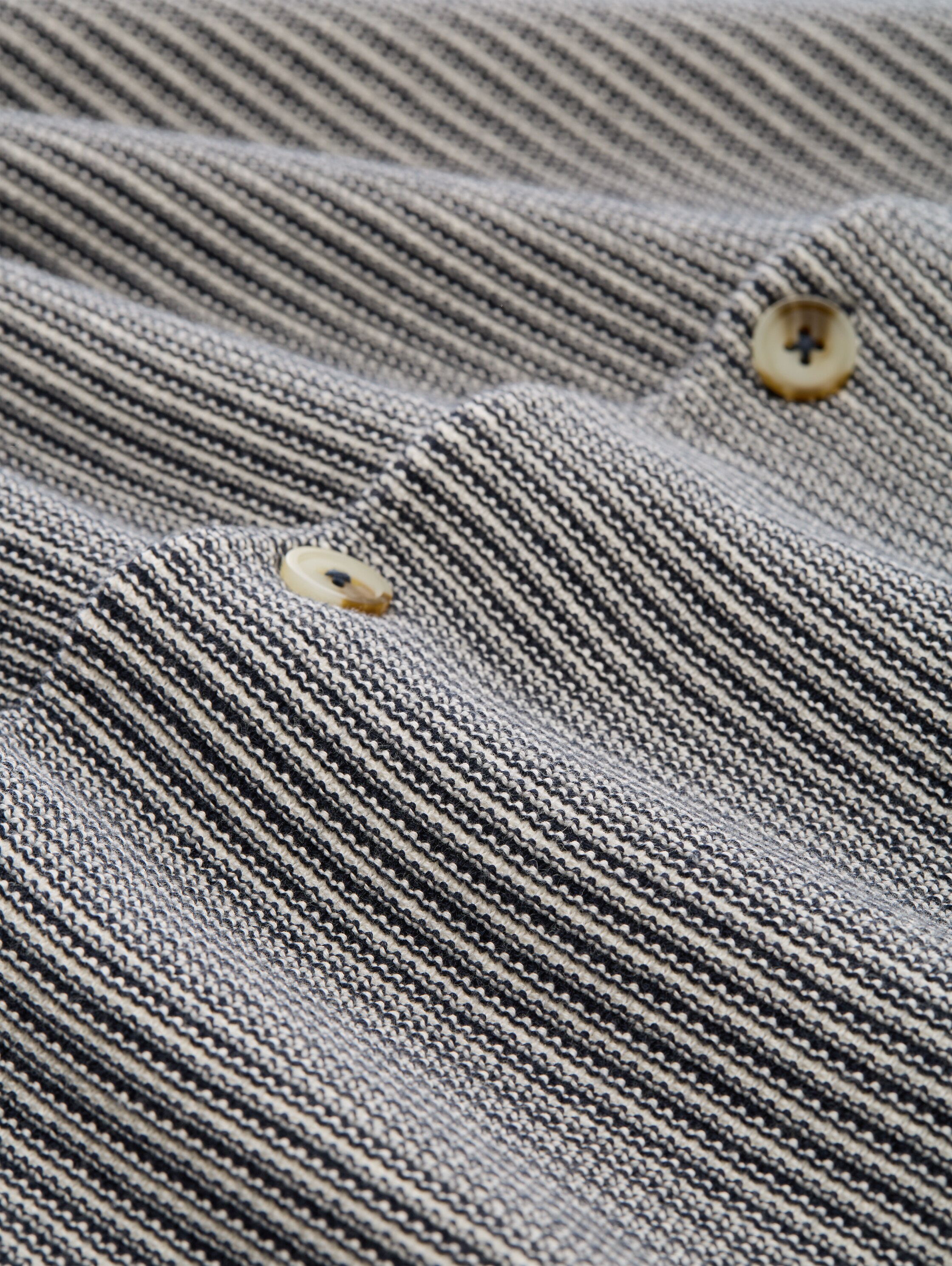 Cardigan with polo collar - structured stripe navy white - Material view