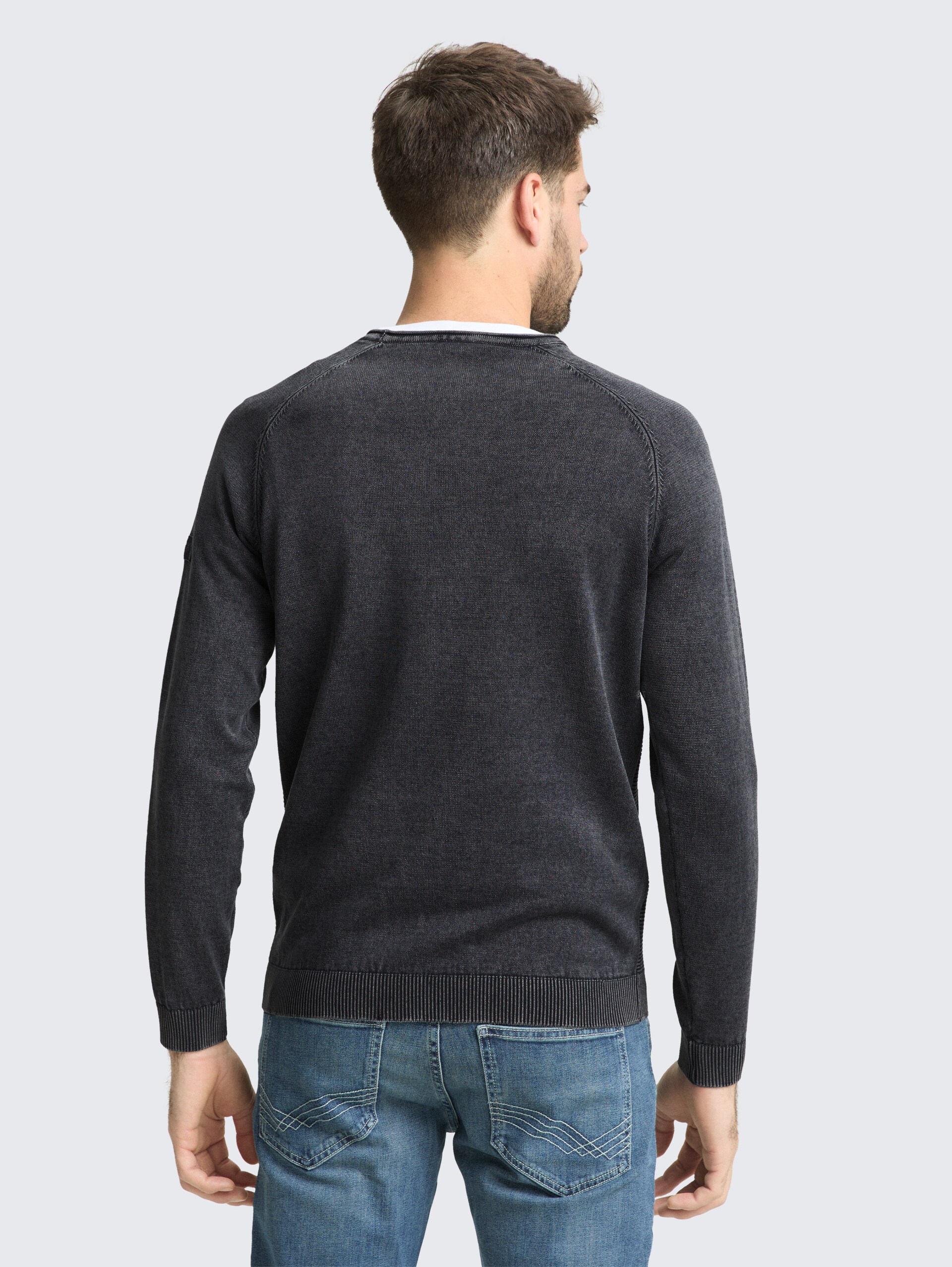 Strickpullover aus Baumwolle - sky captain blue