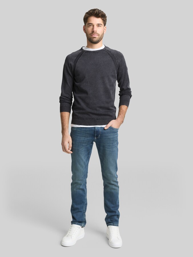 Pull en coton par Men, sky captain blue