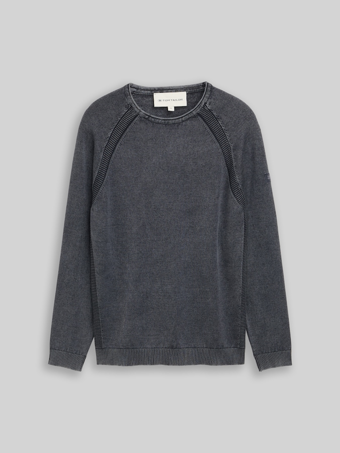 Strickpullover aus Baumwolle von Men, sky captain blue