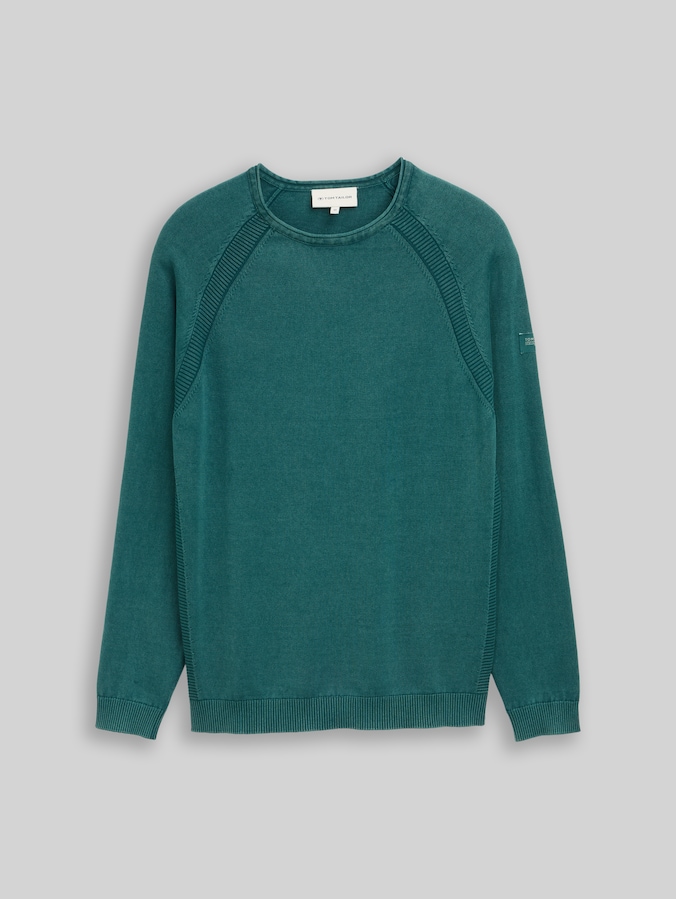 Pull-over en tricot de coton par Men, Deep Meadow Green