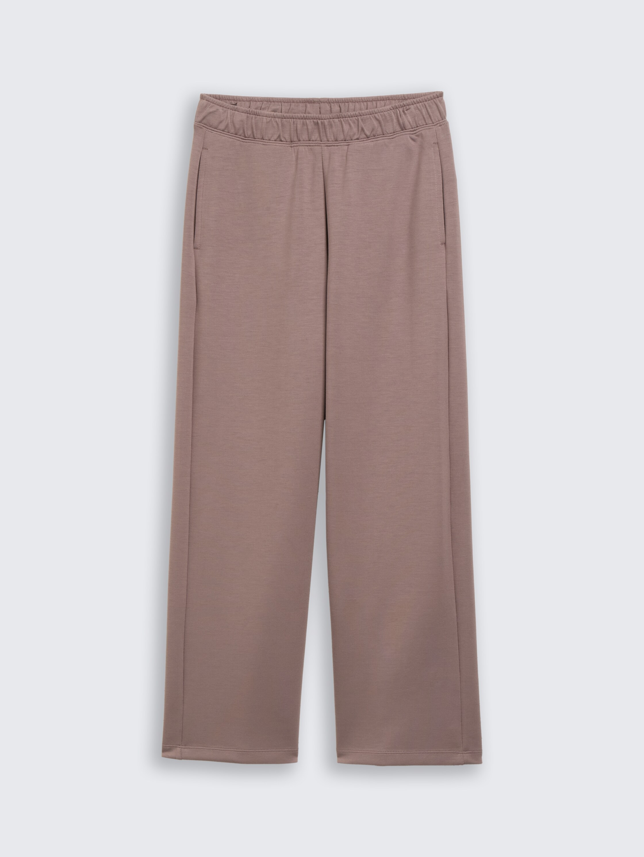 Wide leg scuba trousers - rusty brown