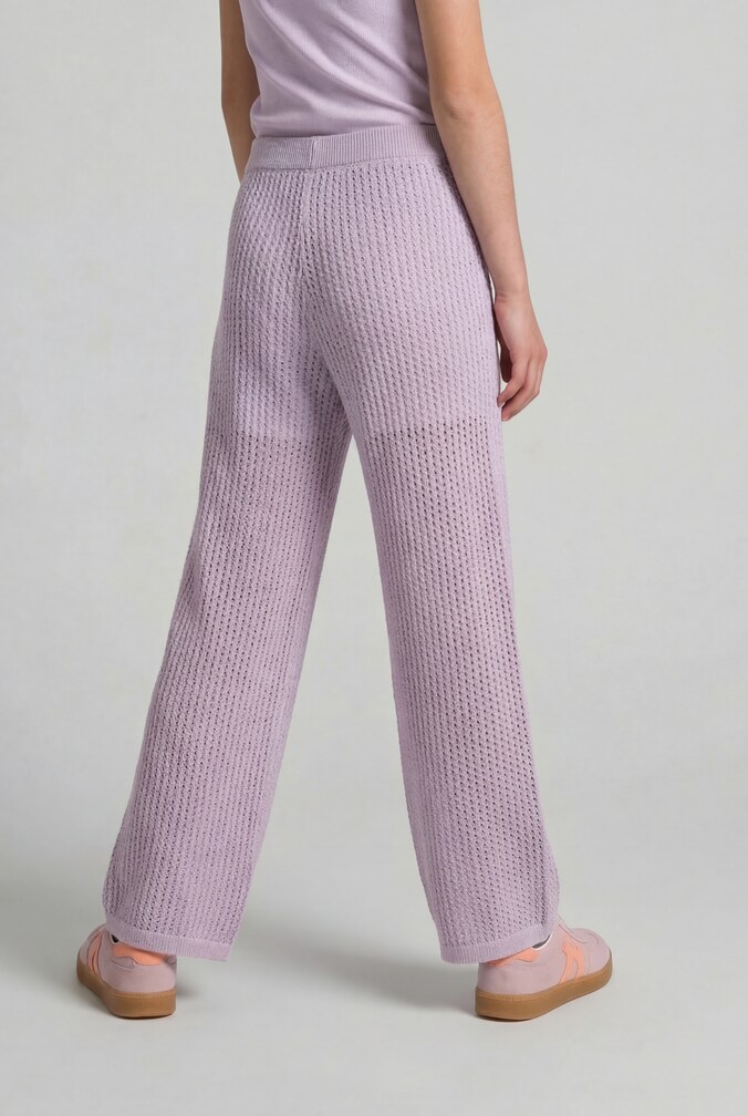 Wide Leg Strickhose von Teen Girls, cool lilac