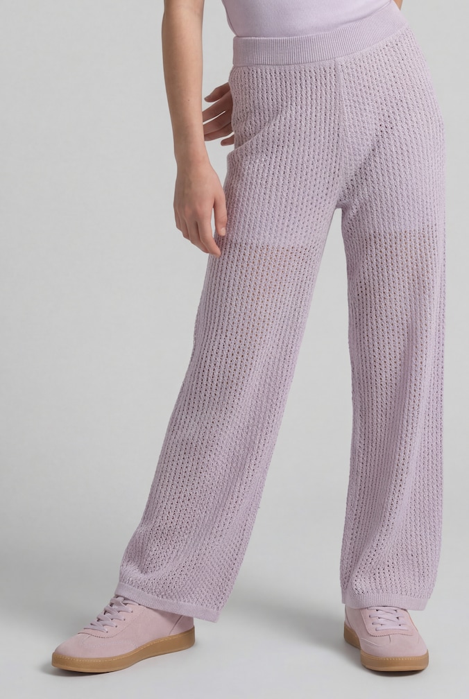 Wide Leg Strickhose von Teen Girls, cool lilac