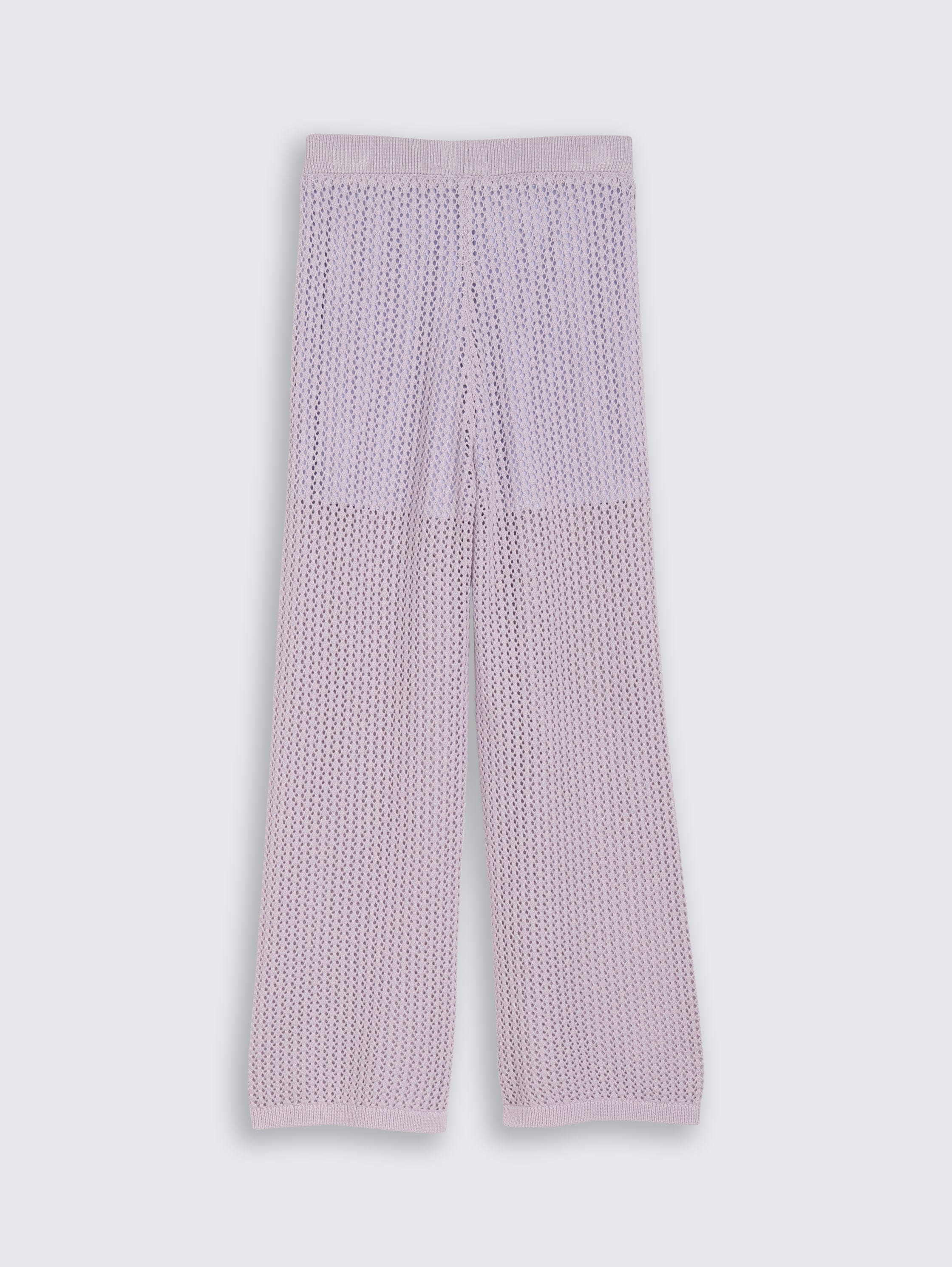 Wide leg knitted trousers - cool_lilac - 