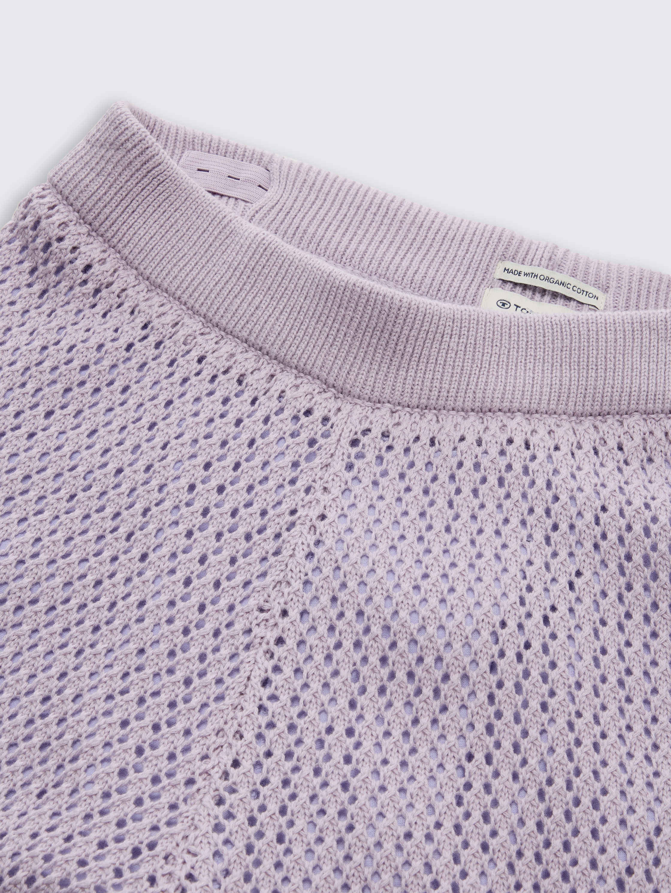 Wide leg knitted trousers - cool_lilac - 