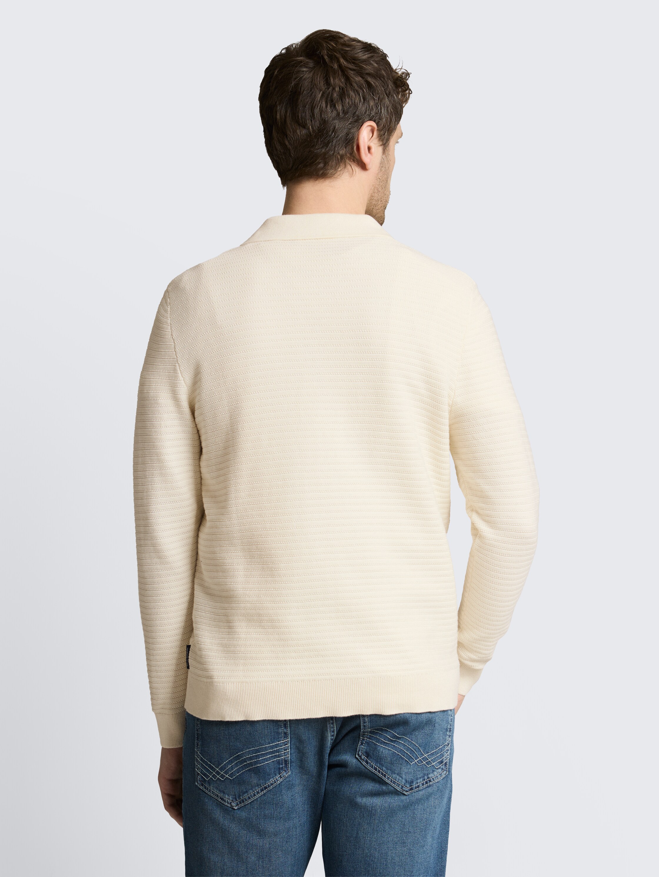 Strickpullover mit Polokragen - gardenia_white - 