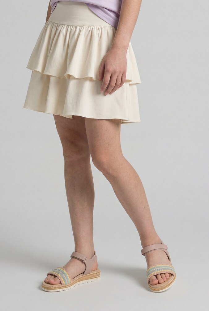 Mini-Rock mit Volant von Teen Girls, Wool White