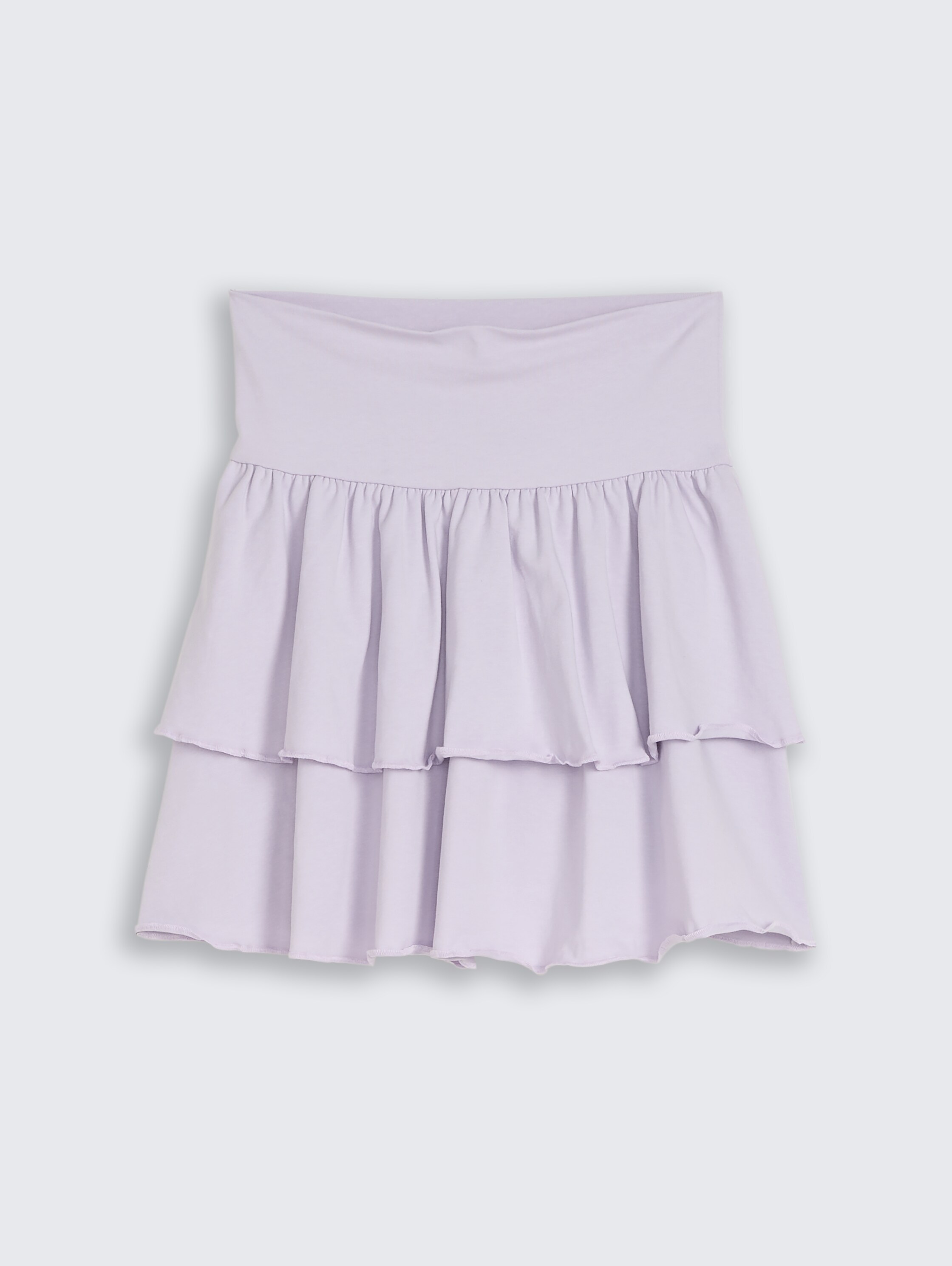 Mini skirt with flounce - cool_lilac - 