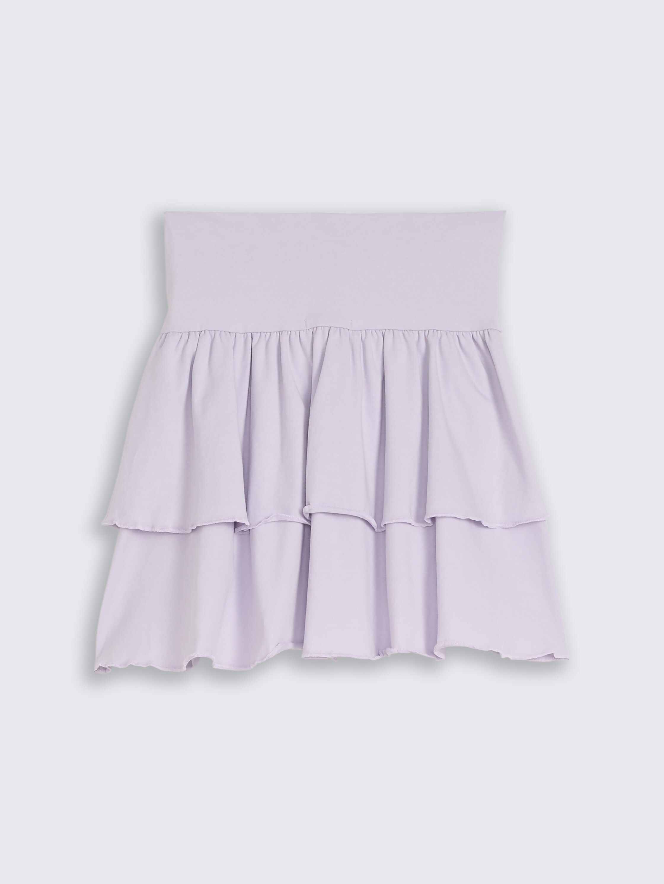 Mini skirt with flounce - cool_lilac - 