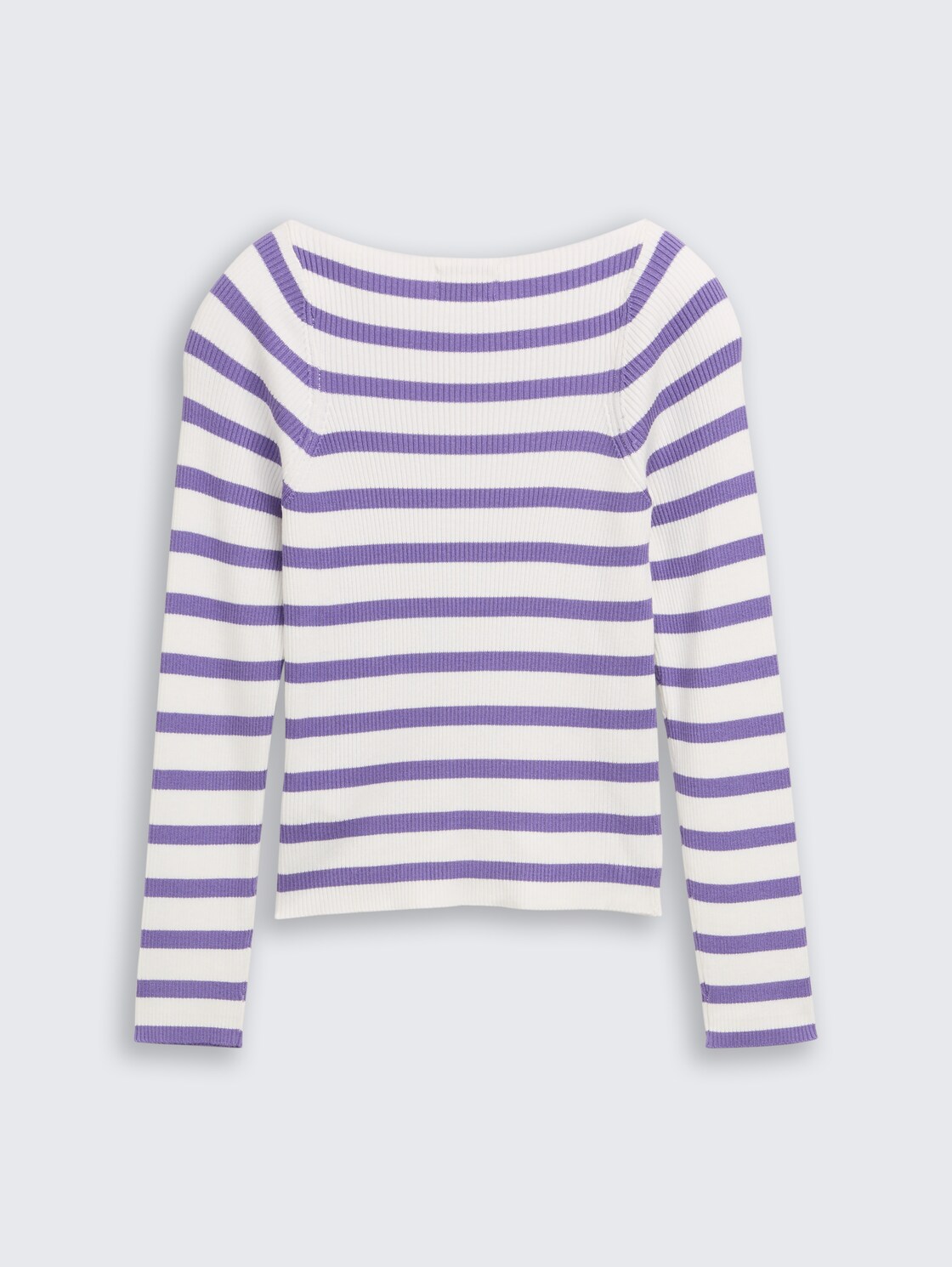 Cropped Strickpullover mit Streifenmuster - vivid purple white stripe