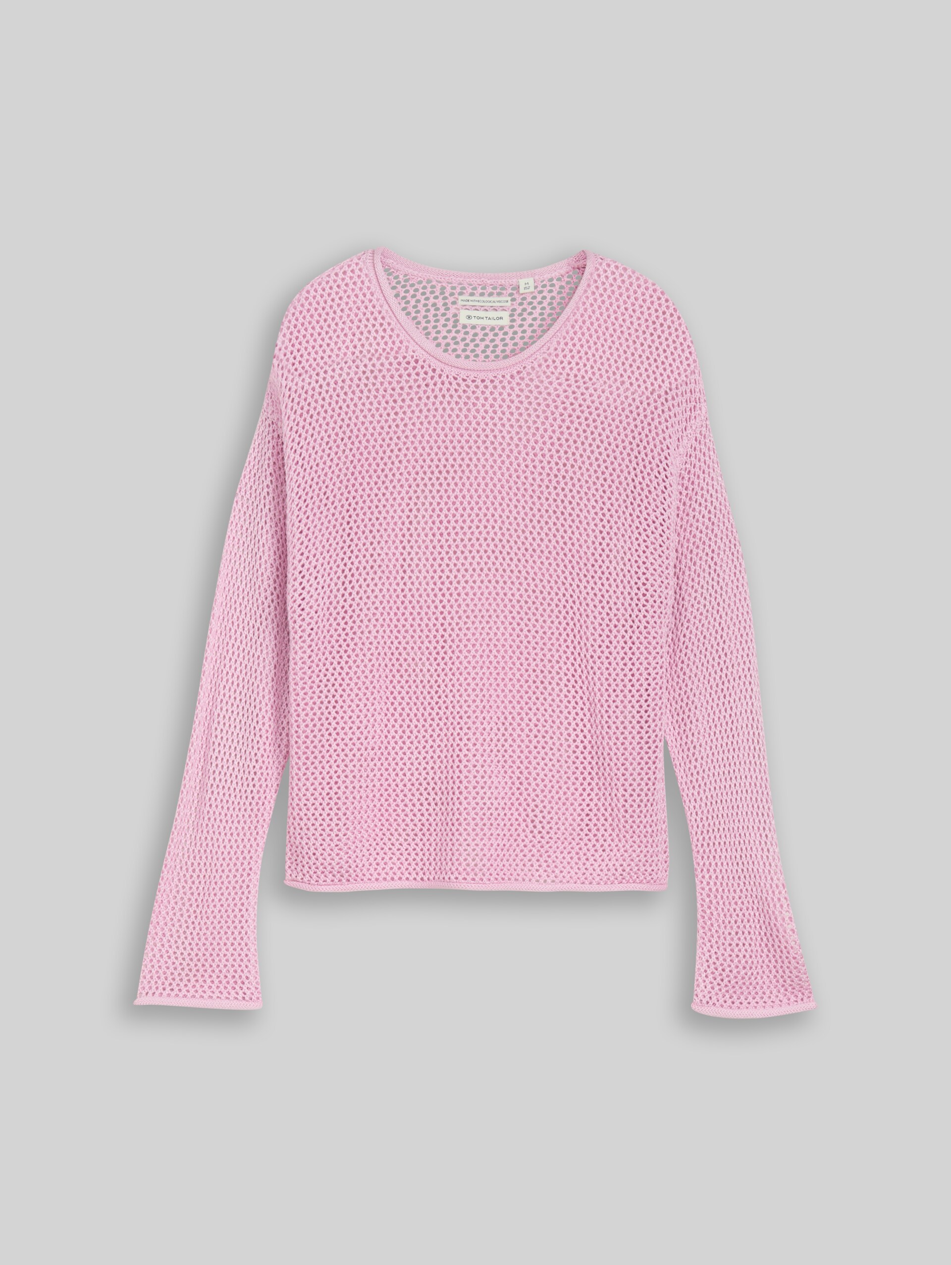 Cropped gebreide trui - cold pink